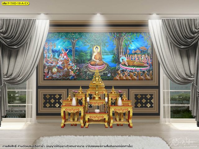 รูปติดผนังห้องพระ วอลเปเปอร์ห้องพระสวยๆ 