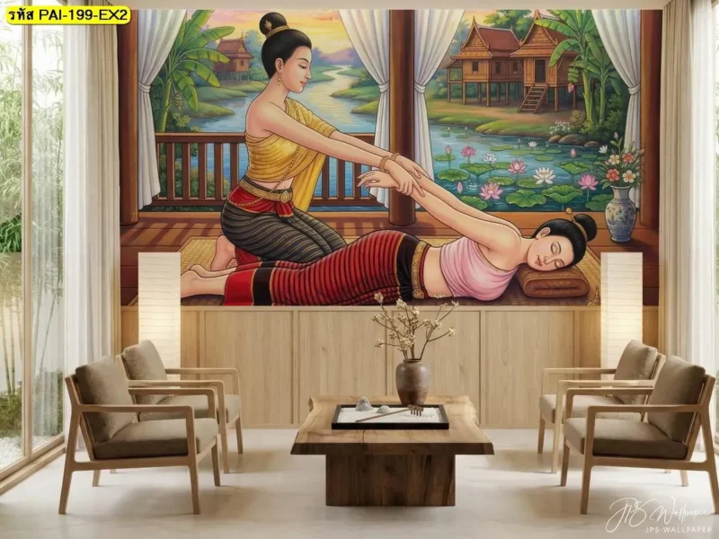 Decorsiam ร้านขายวอลเปเปอร์สำหรับผู้ประกอบการร้านนวดและสปา รับผลิตวอลเปเปอร์ตามแบบที่เลือกและขนาดผนังจริง เพื่อวางแผนภาพให้เหมาะกับพื้นที่ติดตั้ง