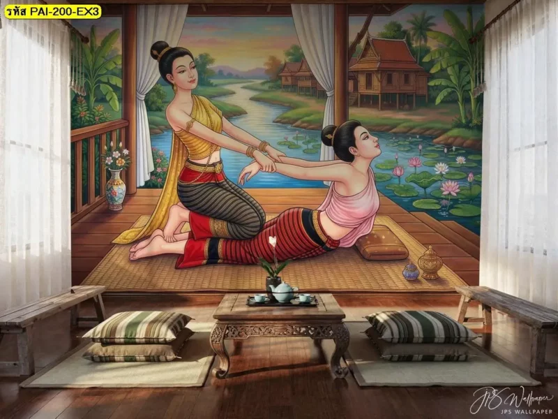 Decorsiam จำหน่ายวอลเปเปอร์และรับผลิตวอลเปเปอร์สำหรับธุรกิจนวดและสปา สามารถเตรียมภาพอ้างอิงและขนาดผนังเพื่อใช้วางแผนการผลิตให้สอดคล้องกับพื้นที่