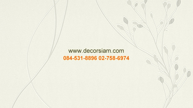 วอลเปเปอร์ติดผนังลายเส้น ผสมลายดอกไม้สีเทา พื้นขาวนวล