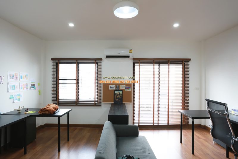 มู่ลี่ไม้สีน้ำตาล